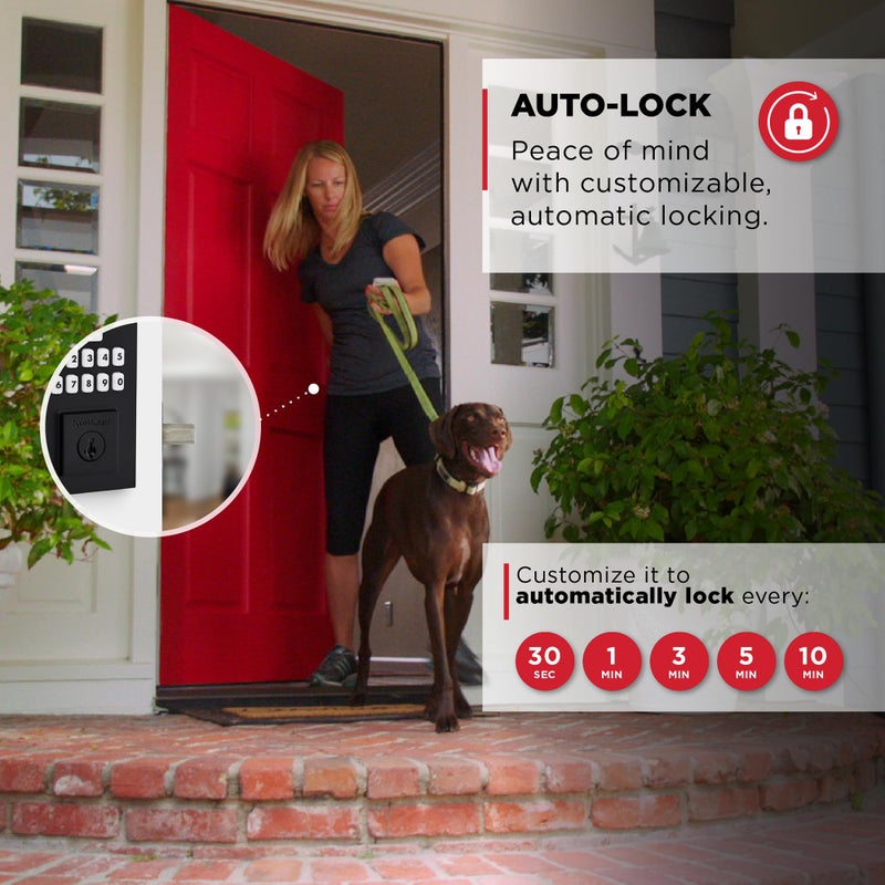 Kwikset SmartCode 260 Keyless Entry Electronic Keypad Deadbolt Door Lock with Auto-Lock  Custom User Codes  Advanced Security in Matte Black Contemporary - Image 5
